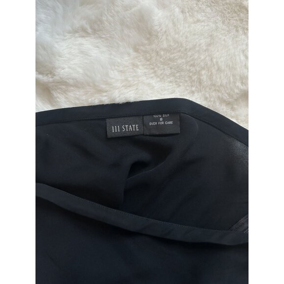 111 State 100% Silk Midi Skirt – Luxe Fluid Drape Quiet Luxury Old Money - Picture 5 of 9